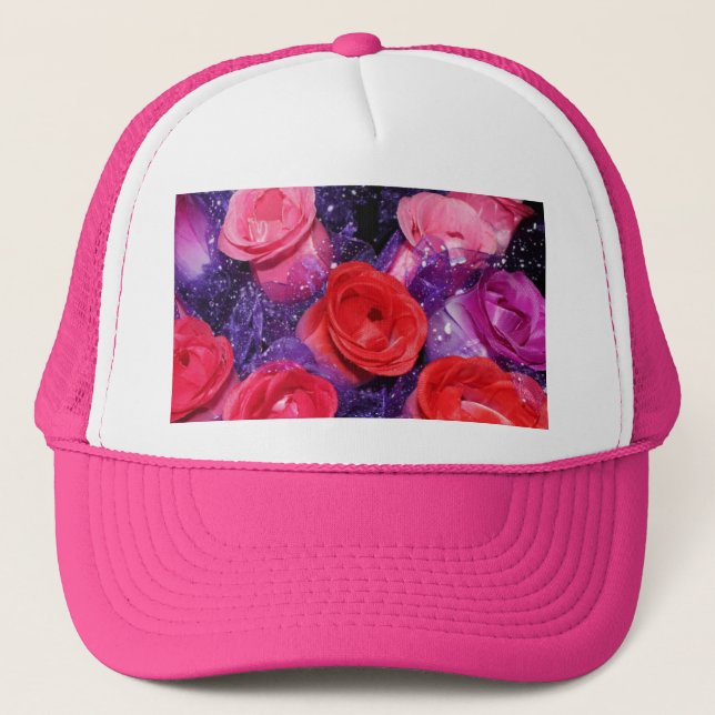 Gorra De Camionero Rosas (Anverso)