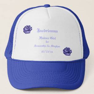 Gorra De Camionero Rosas azules del "florista" - [a]