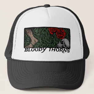 Gorra De Camionero Rosas De Calavera Tardones Pies Floral De Colores