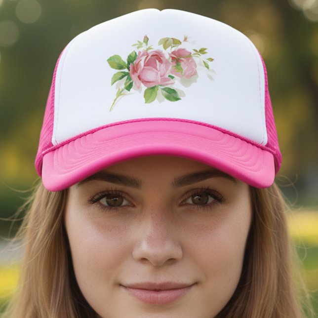 Gorra De Camionero Rosas de cosecha rosa (Subido por el creador)