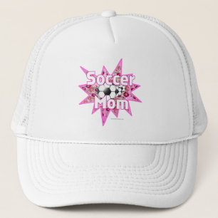 Gorra De Camionero Rosas de Mamá de Fútbol