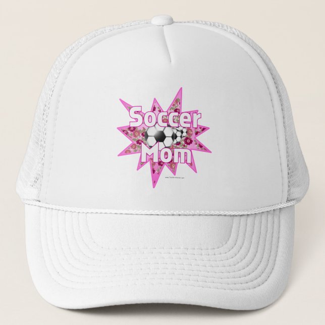 Gorra De Camionero Rosas de Soccer Mom (Anverso)