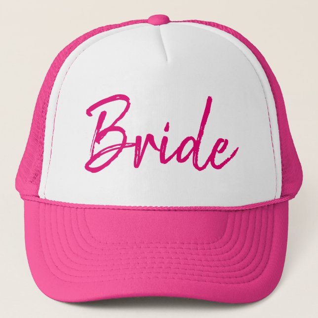 Gorra De Camionero Rosas fuertes elegantes y blanco de la novia (Anverso)