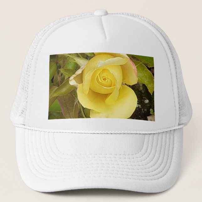 Gorra De Camionero Rosebud amarillo (Anverso)