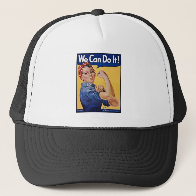 Gorra De Camionero Rosie la Remachadora: Mujeres Fuertes Empoderamien (Anverso)