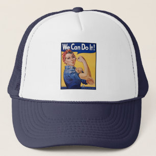 Gorra De Camionero Rosie la remachadora: Mujeres fuertes en el lugar 