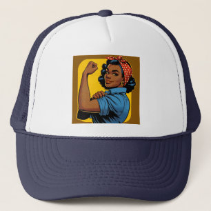 Gorra De Camionero Rosie the Riveter We Can Do It! Afroamericano
