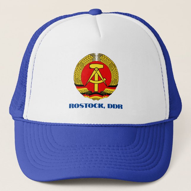 Gorra De Camionero Rostock, DDR, Rostock, Alemania Oriental Socialist (Anverso)