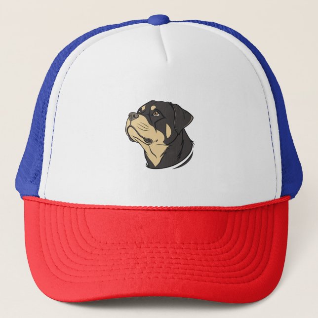 Gorra De Camionero Rottweiler Dog Art (Anverso)