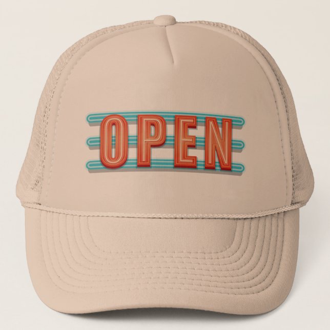 GORRA DE CAMIONERO RÓTULO ABIERTO (Anverso)