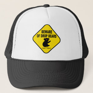 Gorra De Camionero Rótulo australiano divertido. Guárdese de osos d