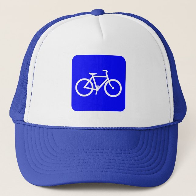 Gorra De Camionero Rótulo de bicicleta - Azul (Anverso)