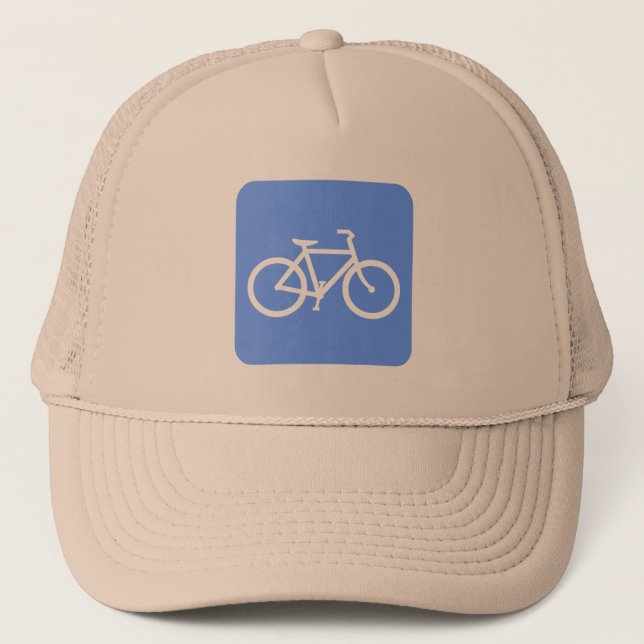 Gorra De Camionero Rótulo de bicicleta - Azul bebé (Anverso)