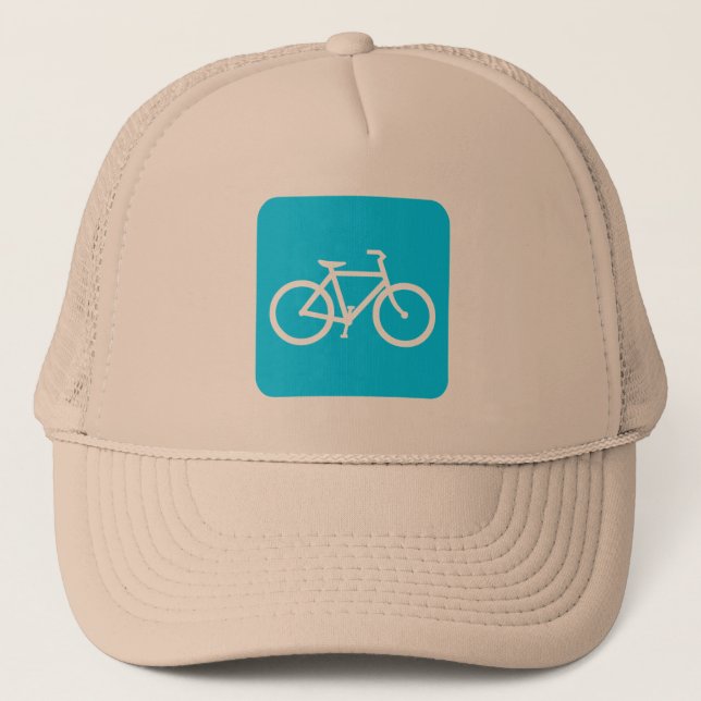 Gorra De Camionero Rótulo de bicicleta - Azul cielo (Anverso)
