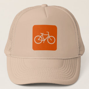Gorra De Camionero Rótulo de bicicleta - Blanco