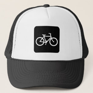 Gorra De Camionero Rótulo de bicicleta - Negro
