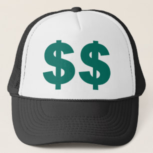Gorra De Camionero Rótulo de dólar doble
