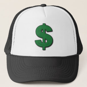 Gorra De Camionero Rótulo de dólar verde