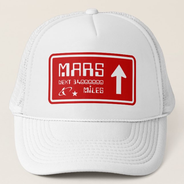 Gorra De Camionero Rótulo de la autopista de Marte (Anverso)