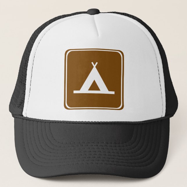 Gorra De Camionero Rótulo de la carretera que acampa (Anverso)