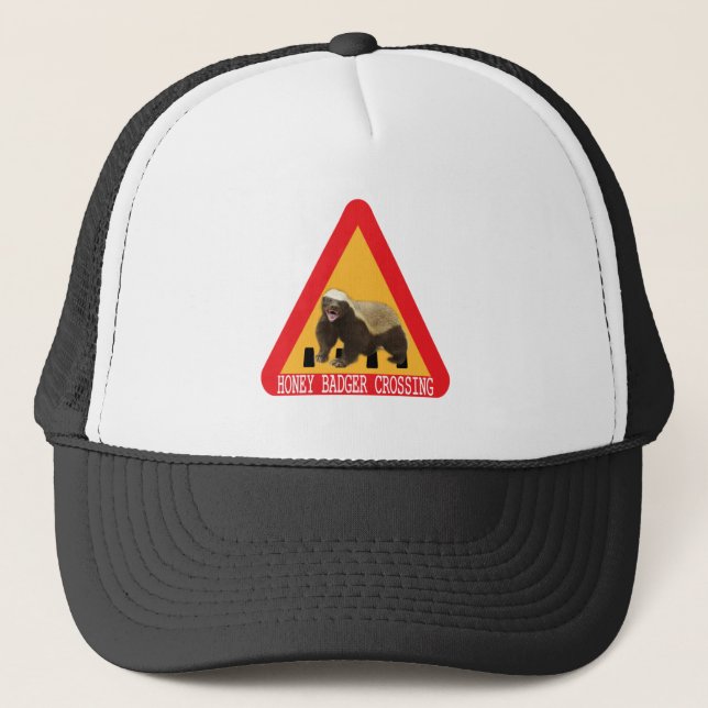 Gorra De Camionero Rótulo de la travesía del tejón de miel (Anverso)
