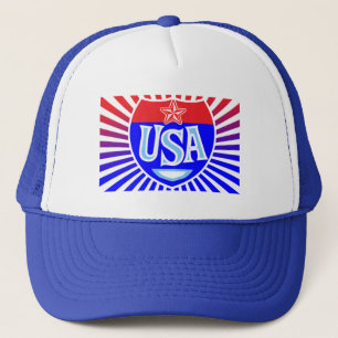 Gorra De Camionero RÓTULO de letras patrióticas norteamericanas con l