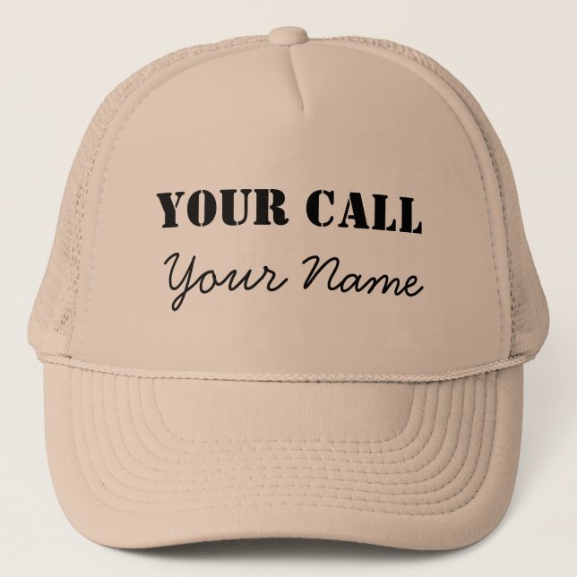 Gorra De Camionero Rótulo de llamadas de radio personalizado Ham (Anverso)