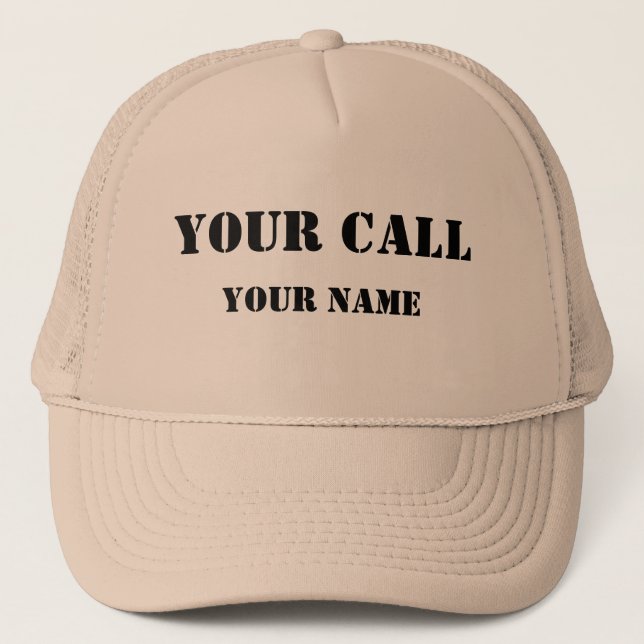 Gorra De Camionero Rótulo de llamadas de radio personalizado Ham (Anverso)