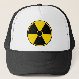 Gorra De Camionero Rótulo de peligro de radiación