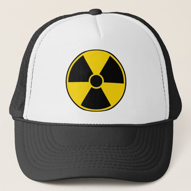 Gorra De Camionero Rótulo de peligro de radiación (Anverso)