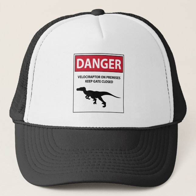 Gorra De Camionero Rótulo de peligro (Raptors) (Anverso)