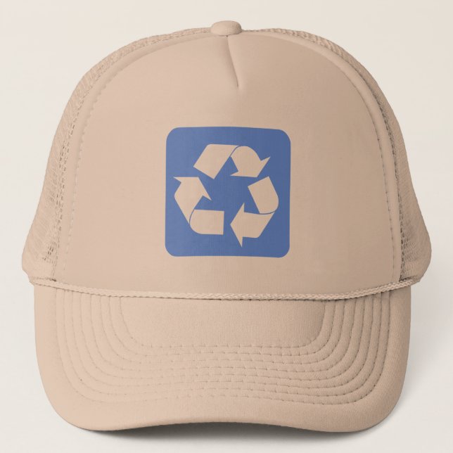 Gorra De Camionero Rótulo de reciclaje - Azul bebé (Anverso)