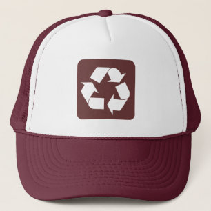 Gorra De Camionero Rótulo de reciclaje - Marrón oscuro