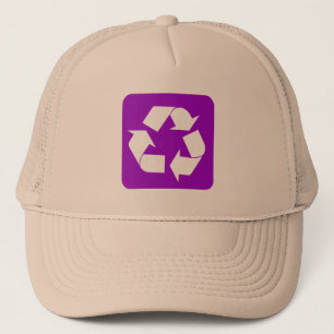 Gorra De Camionero Rótulo de reciclaje - Púrpura
