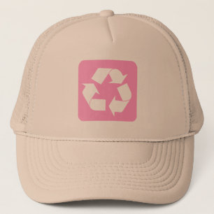 Gorra De Camionero Rótulo de reciclaje - Rosa