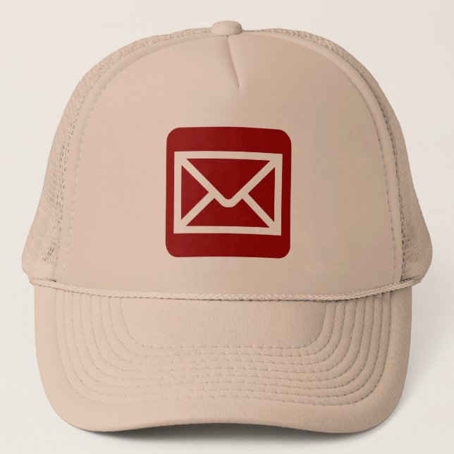 Gorra De Camionero Rótulo de sobres - rojo rubí (Anverso)
