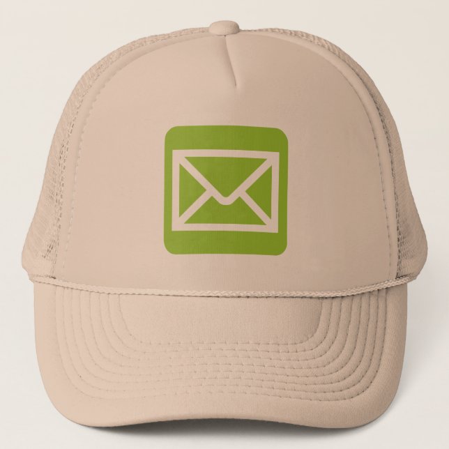 Gorra De Camionero Rótulo de sobres - Verde marciano (Anverso)