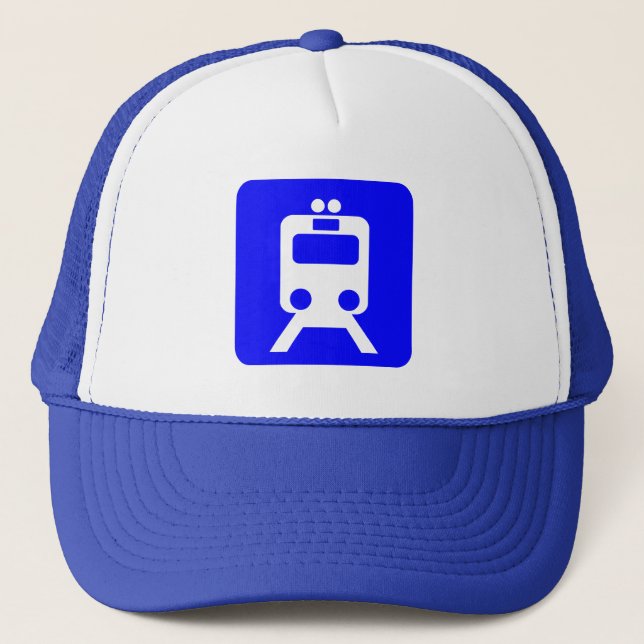 Gorra De Camionero Rótulo de tren - Azul (Anverso)