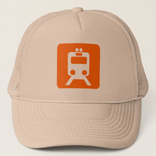Gorra De Camionero Rótulo de trenes - Naranja