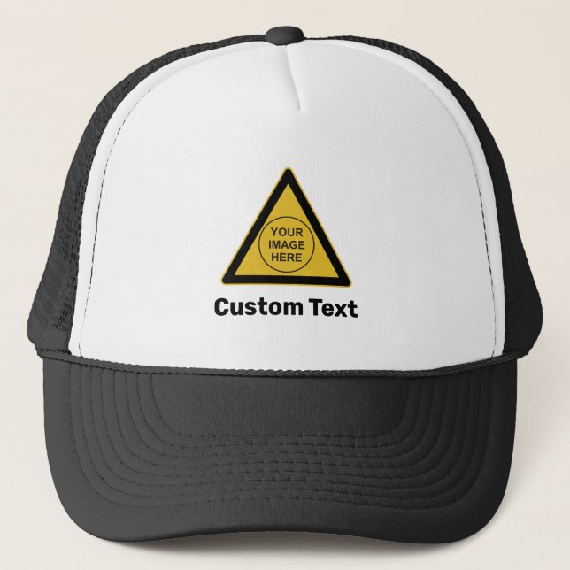 Gorra De Camionero Rótulo de triángulo de advertencia de personalizad (Anverso)