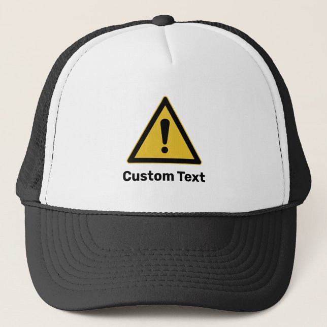 Gorra De Camionero Rótulo de triángulo de advertencia genérico (Anverso)