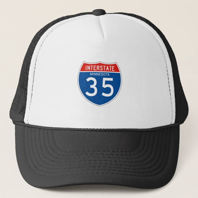 Gorra De Camionero Rótulo de un estado a otro 35 - Minnesota (Anverso)