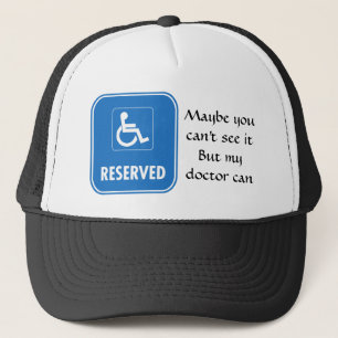 Gorra De Camionero Rótulo del estacionamiento de la desventaja