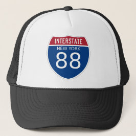 Gorra De Camionero Rótulo Interestatal de Nueva York