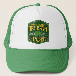 Gorra De Camionero Rótulo irlandés personalizado del Pub