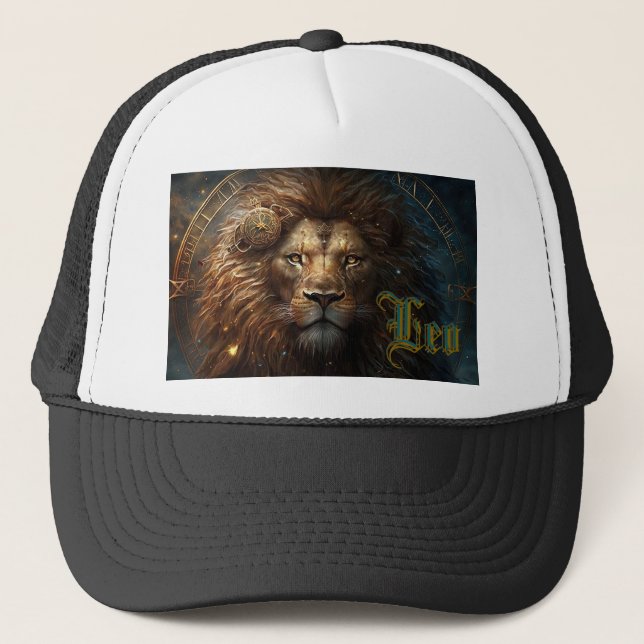 Gorra De Camionero Rótulo Leo Zodiac (Anverso)