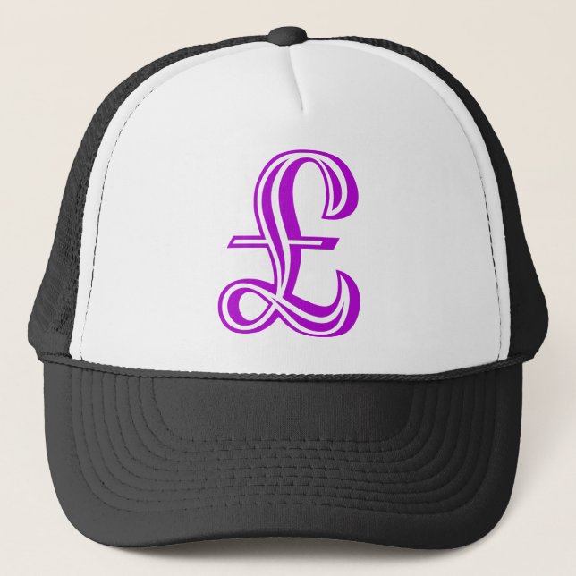 Gorra De Camionero Rótulo Libra - Púrpura (Anverso)