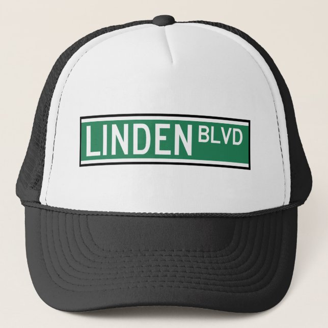 Gorra De Camionero Rótulo Linden Boulevard (Anverso)