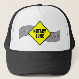 Gorra De Camionero Rótulo notarial de la carretera amarilla