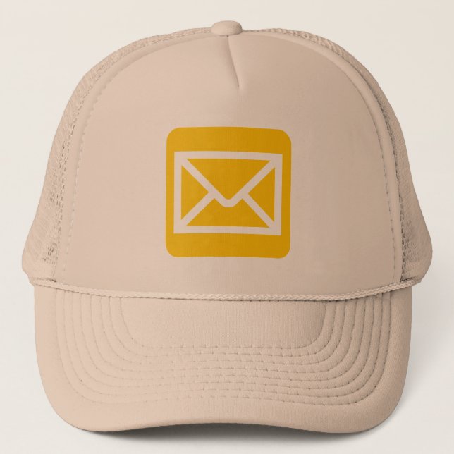 Gorra De Camionero Rótulo sobre - Ámbar (Anverso)